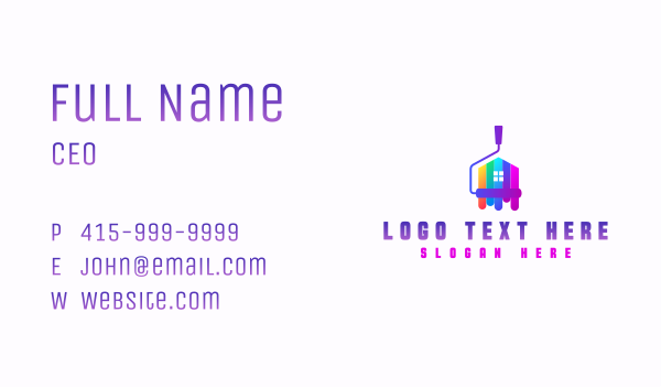 Paint Roller Home Maintenance Business Card Design Image Preview