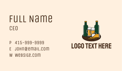 Beer Bottle & Mug Pub Business Card