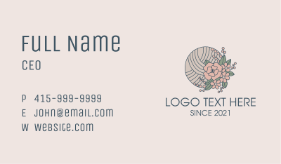 Floral Yarn Ball  Business Card Image Preview