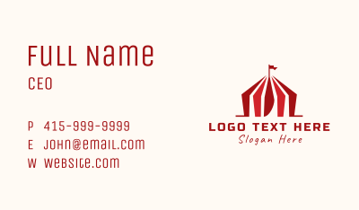 Carnival Tent Entertainment Business Card Image Preview