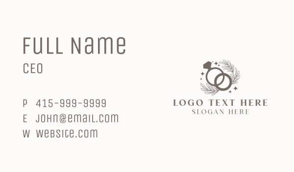 Diamond Ring Jewelry Business Card Design Image Preview
