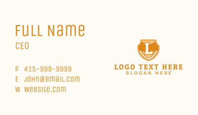 School Badge Letter Business Card Image Preview