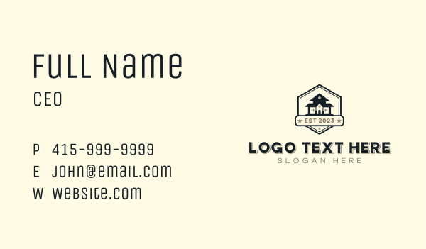 Roofing House Renovation Business Card Design Image Preview