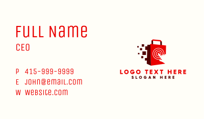 Online Shopping Pixel Business Card Image Preview