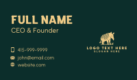 Gold Armadillo Animal Business Card Design