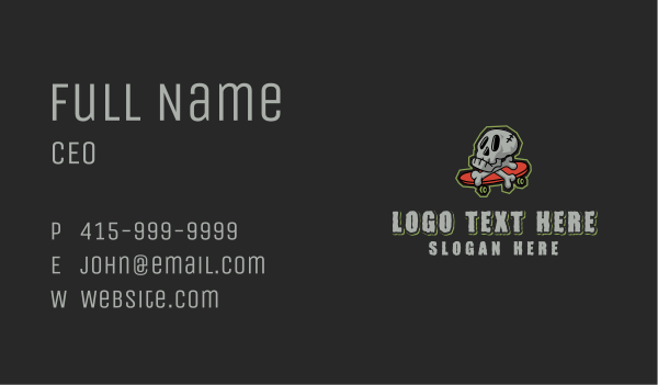 Street Skate Skull Business Card Design Image Preview