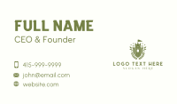 Leaf Castle Tower Shield Business Card Preview