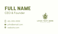 Leaf Castle Tower Shield Business Card Image Preview