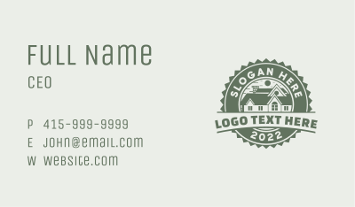 Green House Roofing Business Card Image Preview