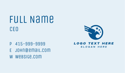 Patriotic American Eagle Business Card Image Preview