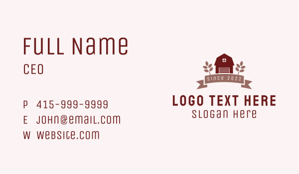 Agriculture Barn Farming  Business Card Design Image Preview
