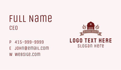 Agriculture Barn Farming  Business Card Image Preview