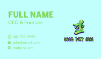 Green Graffiti Art Number 1 Business Card Image Preview