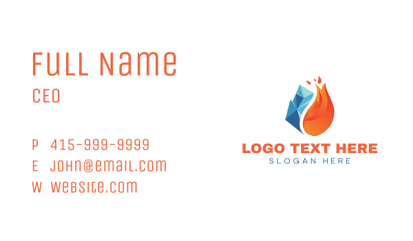 Iceberg Flaming Business Business Card Design Image Preview