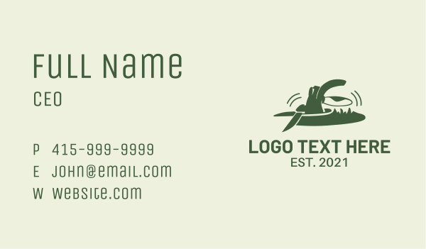 Lawn Grass Shears Business Card Design Image Preview