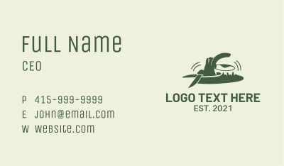 Lawn Grass Shears Business Card Image Preview