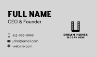 Film Letter U  Business Card Image Preview