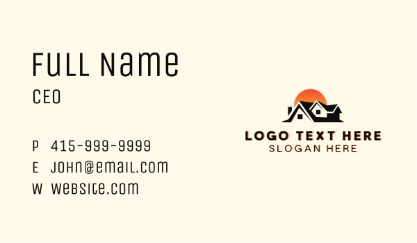 Home Roofing Real Estate Business Card Design Image Preview