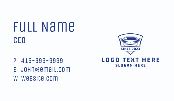 Vehicle Race Emblem Business Card Design Image Preview