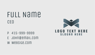 Letter V Gradient Tech Business Card Image Preview