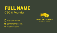 Gold Bison Zoo Business Card Image Preview