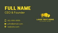 Gold Bison Zoo Business Card Preview