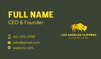 Gold Bison Zoo Business Card Image Preview