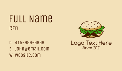 Burger Mustache Business Card Image Preview