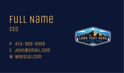 Mountains Scenery Badge Business Card Image Preview