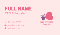 Simple Romantic Heart Butterfly  Business Card Image Preview