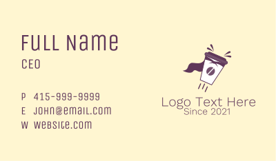 Superhero Coffee Delivery  Business Card Image Preview