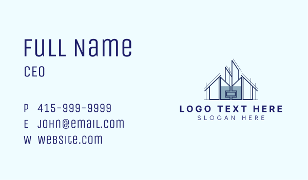 Urban House Building Business Card Design Image Preview