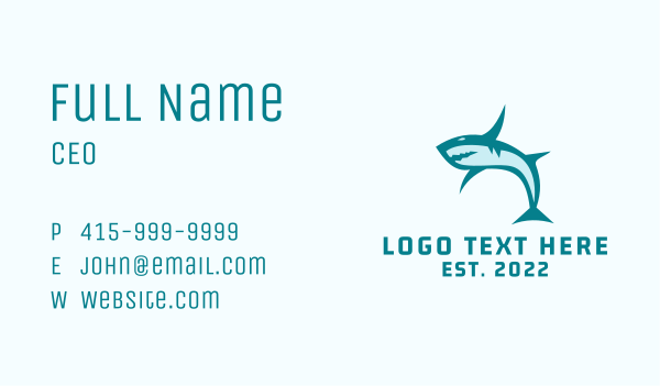 Gaming Ocean Shark Business Card Design Image Preview