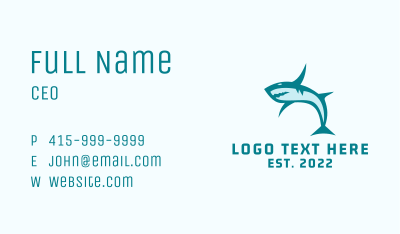 Gaming Ocean Shark Business Card Image Preview