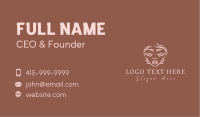 Feminine Leaf Face Business Card Image Preview