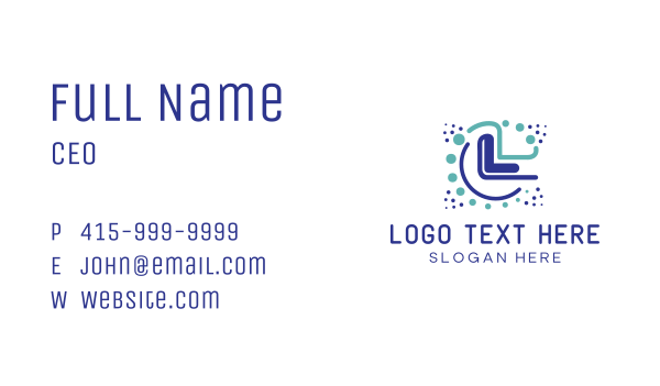 Dotted Business Letter L Business Card Design Image Preview