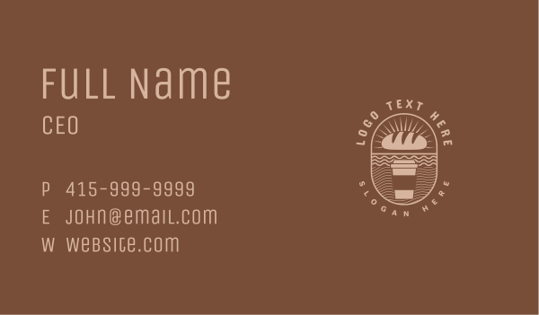 Cafe Coffee Bread Business Card Design Image Preview