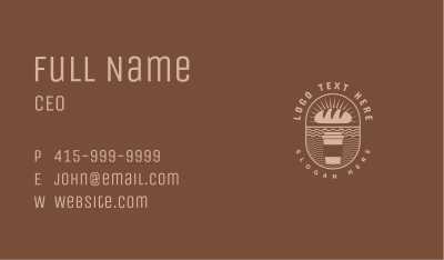 Cafe Coffee Bread Business Card Image Preview