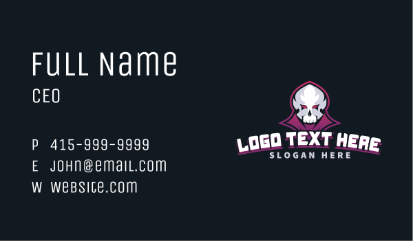 Grim Reaper Skull Business Card Design Image Preview