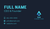 Digital Arrow Letter A  Business Card Image Preview