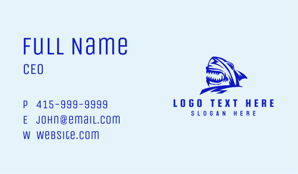 Shark Predator Mascot Business Card Design Image Preview