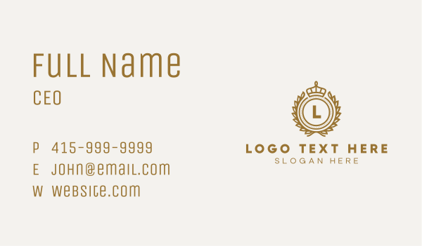 Luxury Crown Badge Letter Business Card Design Image Preview