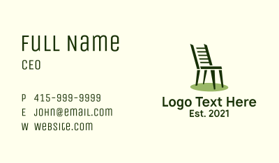 Ladderback Dining Chair Business Card Image Preview
