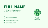 Green Flower Circle Business Card Image Preview