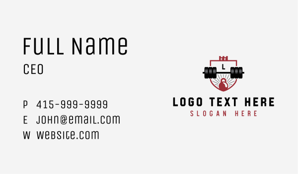 Barbell Kettleball Gym Business Card Design Image Preview