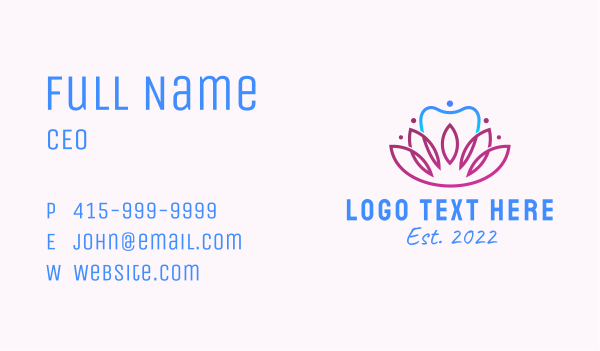 Flower Dental Clinic  Business Card Design Image Preview