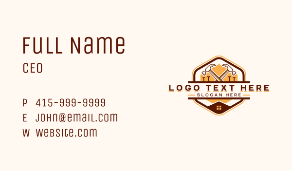 Hammer Nail Handyman Business Card Design