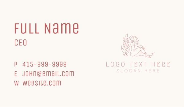 Nude Sexy Lady Business Card Design Image Preview