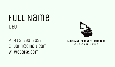 Excavator Mining Quarry Business Card Image Preview