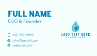 Blue Water Drop Letter P Business Card Design
